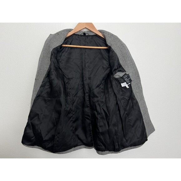 & Other Stories Hourglass Houndstooth Check Wool Blazer Jacket 2 Preppy Academia - Picture 7 of 9